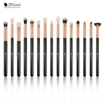 

DUcare15pcs Black Makeup Brushes Set Eye Shadow Powder Foundation Brush For Makeup Best Blending Concealer Cosmetic makeup brush