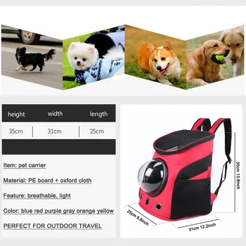 Pet Carrier Astronaut Space Capsule Backpack for Cats Small Dogs Portable Doggie Kitten Cat Travel Bag Outdoor Puppy Supplies 6