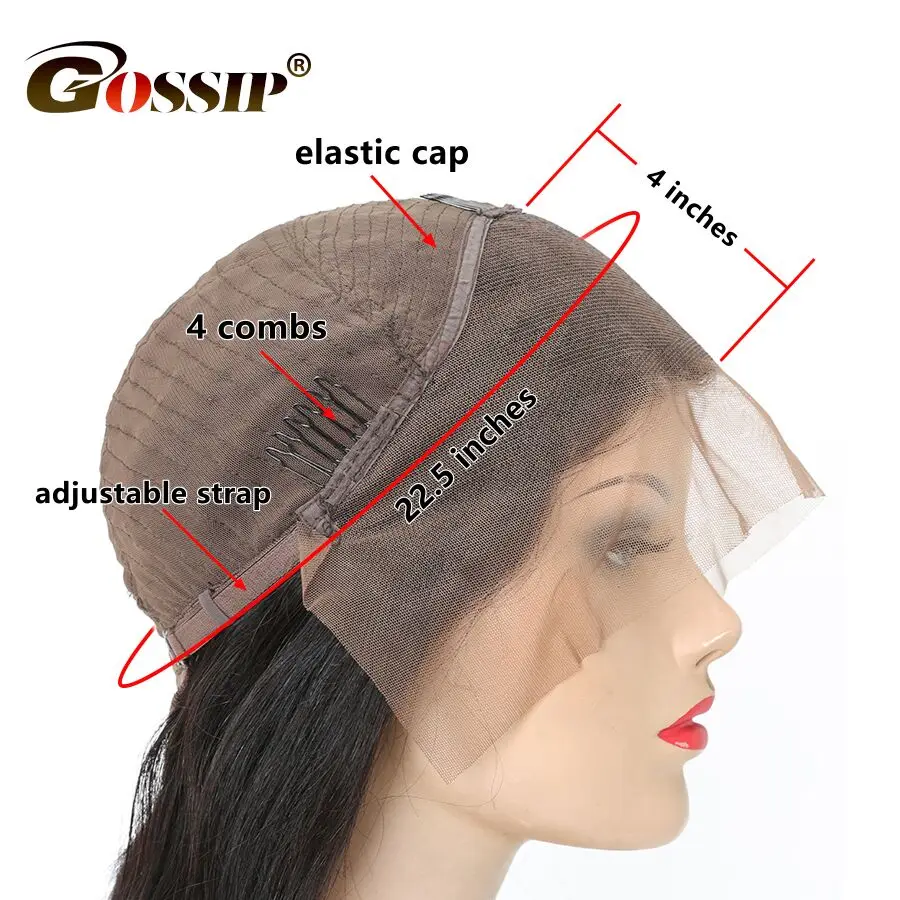 13x4 Lace Front Human Hair Wigs Straight Pre Plucked Hairline Baby Hair Gossip 150% Density Malaysian Remy Hair Lace Front Wigs (3)