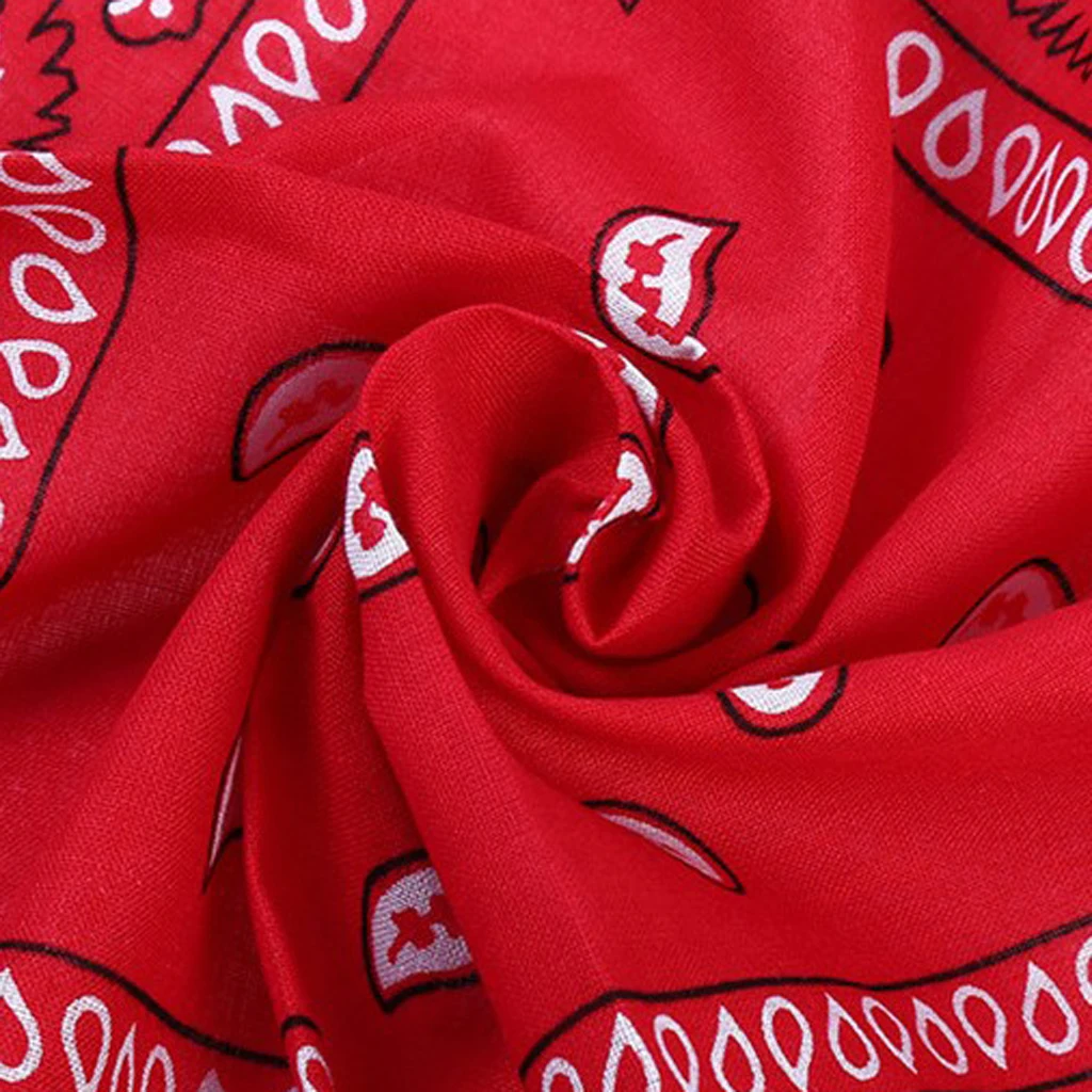 100% Cotton Fashion Bandana Multipurpose Paisley Printing Cowboy Bandanas Square Scarf Headbands Necktie for Men Women 55 x 55cm