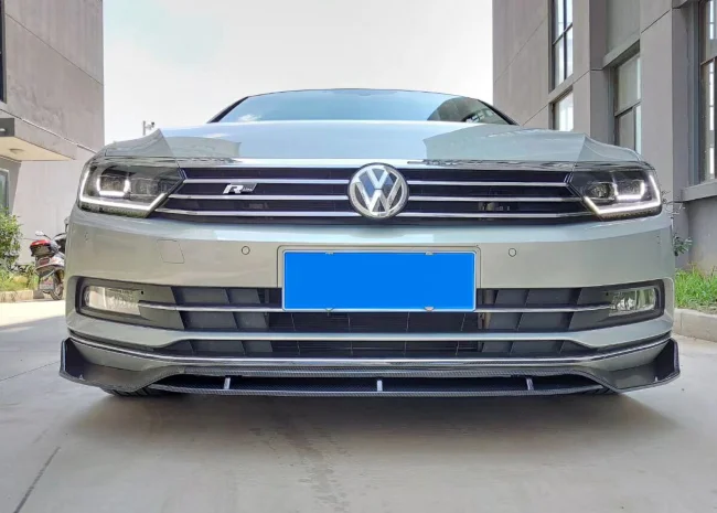Для Volkswagen Maiten Passat B9 передний бампер спойлер для губ PP и углеродного волокна материал заднее крыло автомобиля спойлер