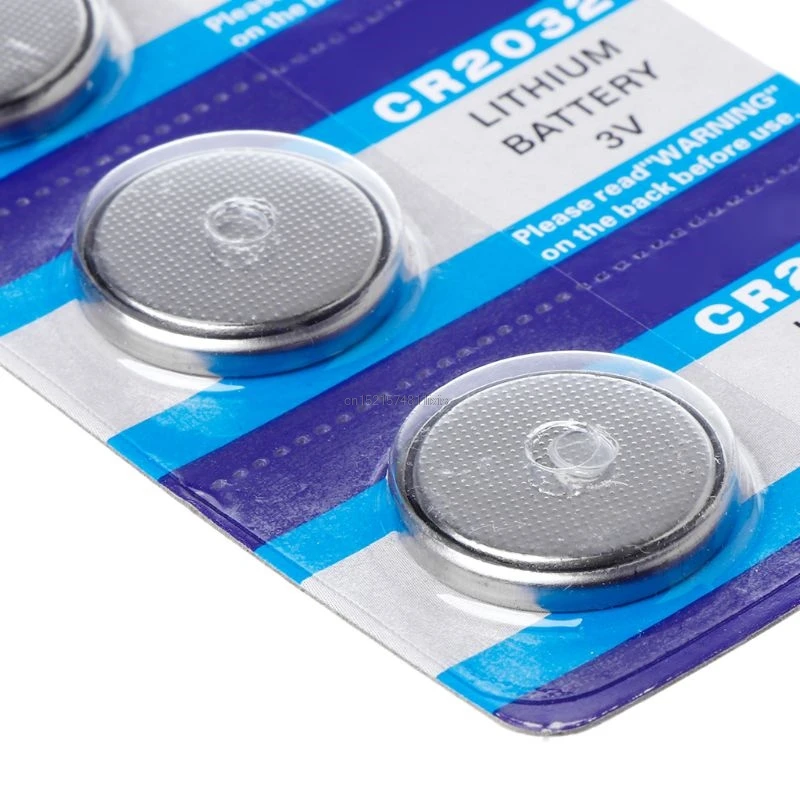 5PCS Button Battery 3V CR2032 BR2032 DL2032 ECR2032 Cell Coin Lithium Li-ion Batteries Promotion Watch Computer LED Electronic