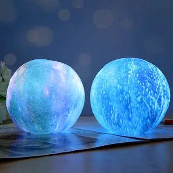 

12cm 3D Moon LED Lamp Decor Night Light Creative Print Star Bedroom Bedside Gift for Household Bedroom Decoration