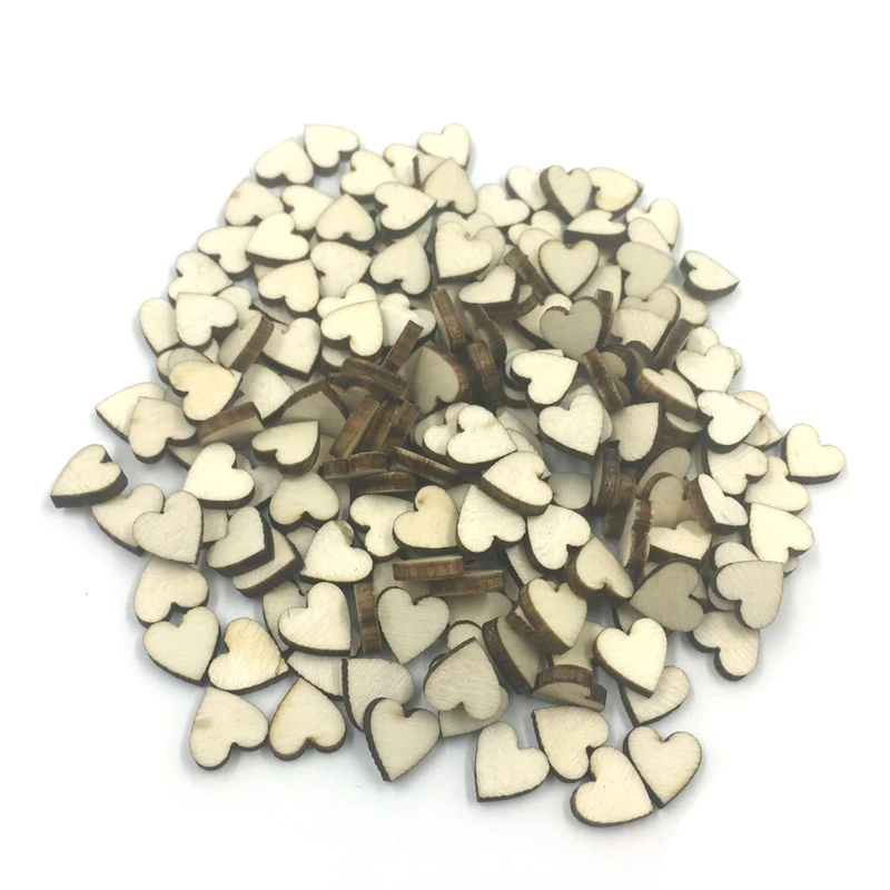 

200pcs Decoration Button Handmade Heart Button Wood Button Sewing Scrapbook DIY