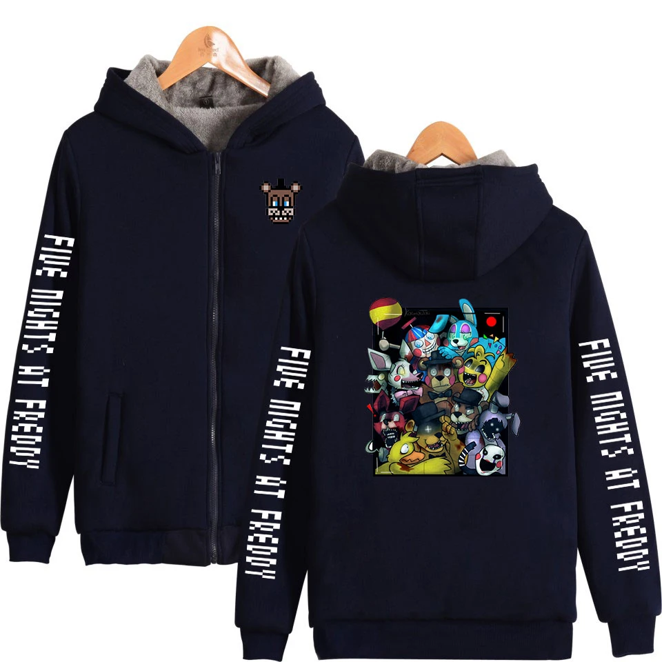 Толстовки Five Nights at Freddy толстовки с капюшоном на молнии с объемным рисунком и длинными рукавами модные повседневные теплые толстовки с капюшоном Five Nights at Freddy