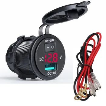 

ONEWELL QC3.0 Quick Charge Dual USB 12V-24V Car Cigarette Lighter Splitter Charger Adapter Socket For Car Truck Motorcycle