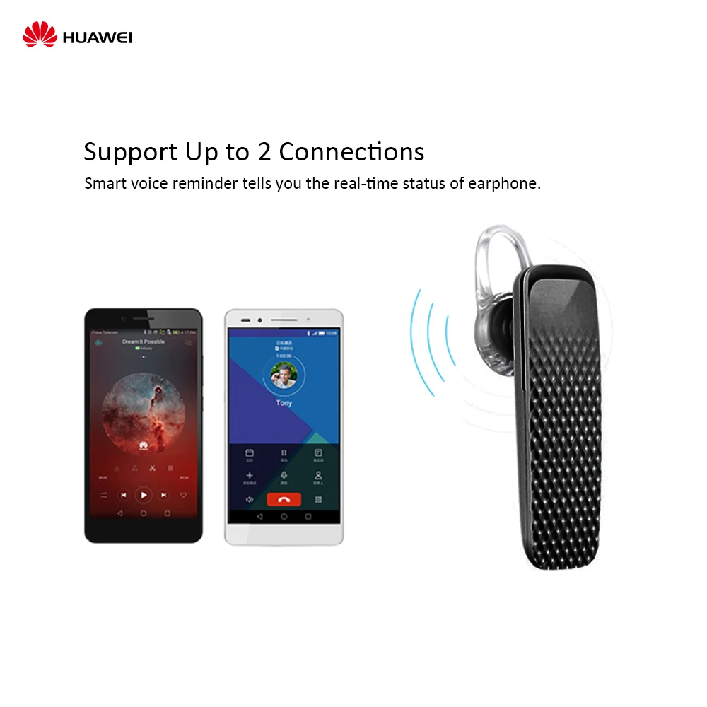 HUAWEI Colortooth AM04S наушники с шумоподавлением, беспроводные наушники Bluetooth 4,1, удобные наушники с регулятором громкости и микрофоном