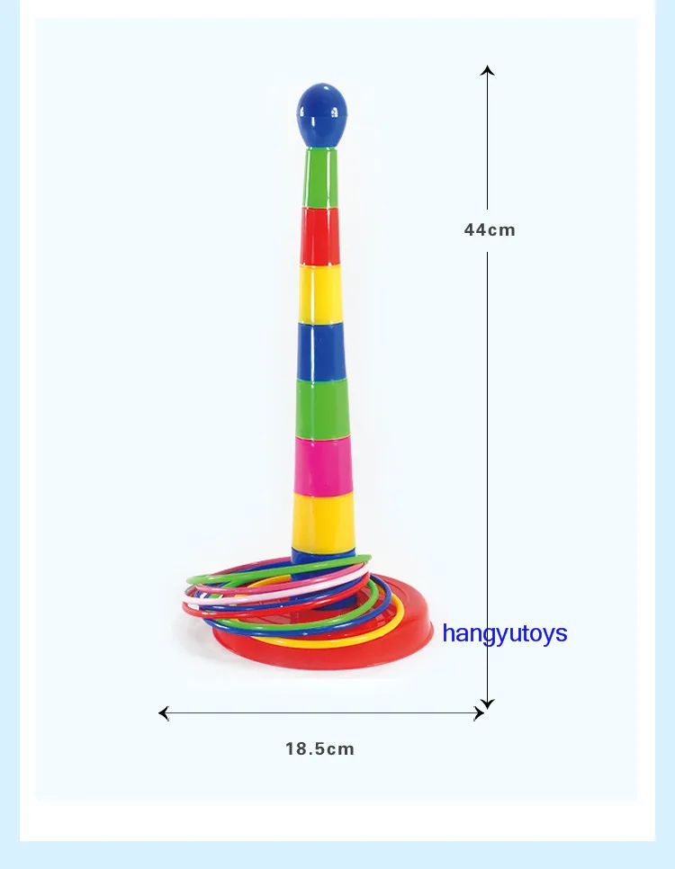 Уличный поставщик родитель и ребенок Ringtoss красочное Кольцо Стек-ап Игрушка счастливый бросок круг квадрат горячая распродажа
