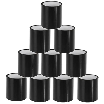

10Pcs Black Waterproof Flexible Tape to Prevent Leakage and Rescue Seal Repair Silicone Tape 10cmX152cm