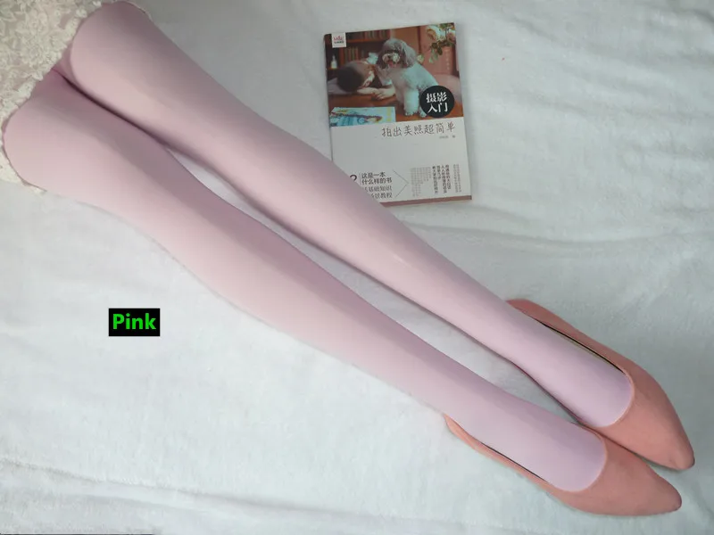 Description Picture 6 of itemSpring Autumn 80 Denier Velvet Women Pantyhose Candy Color Hose Female Tights Thin Leg Women Tights Velvet Seamless Stockings