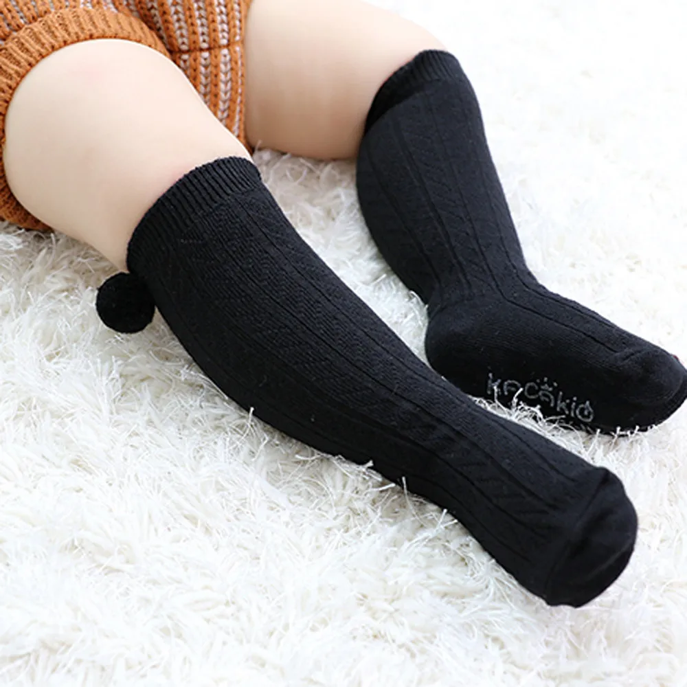 Newborn Baby Girls Socks Kid Girl Boy Anti-slip Baby Socks Hairball Cute Infant Toddler Baby Socks Niekousen Meisje Dropshipping