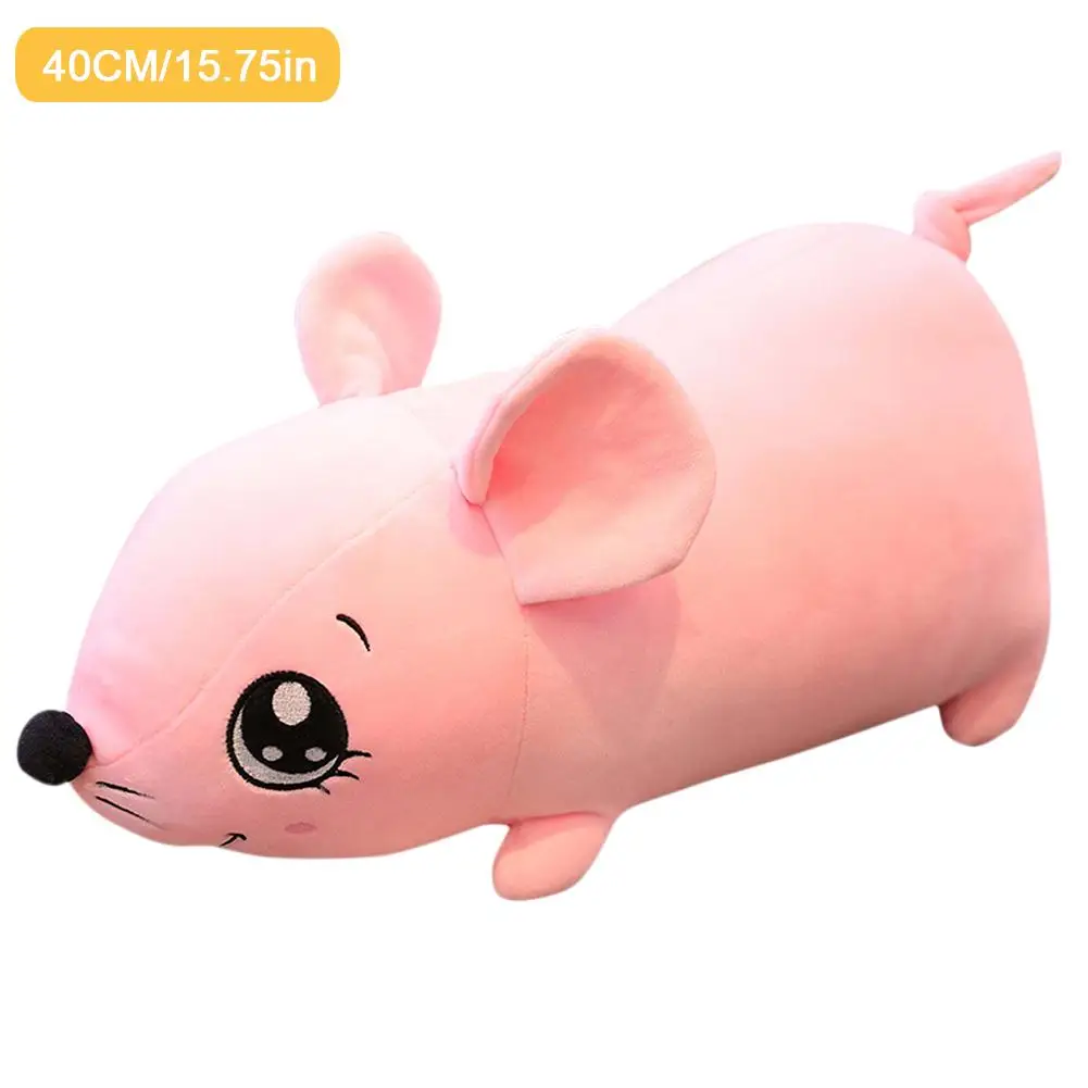 40cm Plush Mouse Doll Pillow Child Plush Cartoon Mouse Pillow Chinese Rat Year Mascot Plush Doll Home Home Textile Pillow - Цвет: 40cm