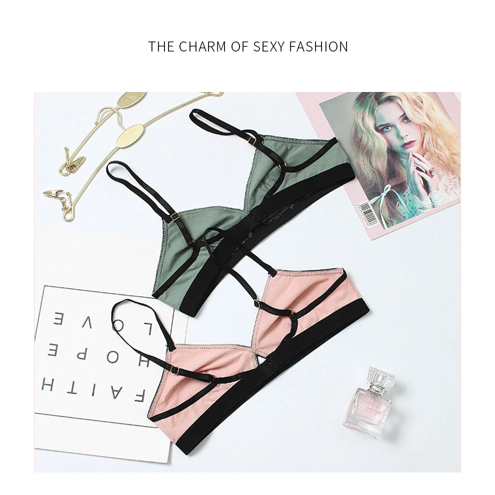 Perfering нижнее белье сексуальный бюстгальтер Se Bralette ультратонкий бюстгальтер без косточек глубокий v-образный вырез Соблазнительный комплект нижнего белья BH женский дропшоппинг