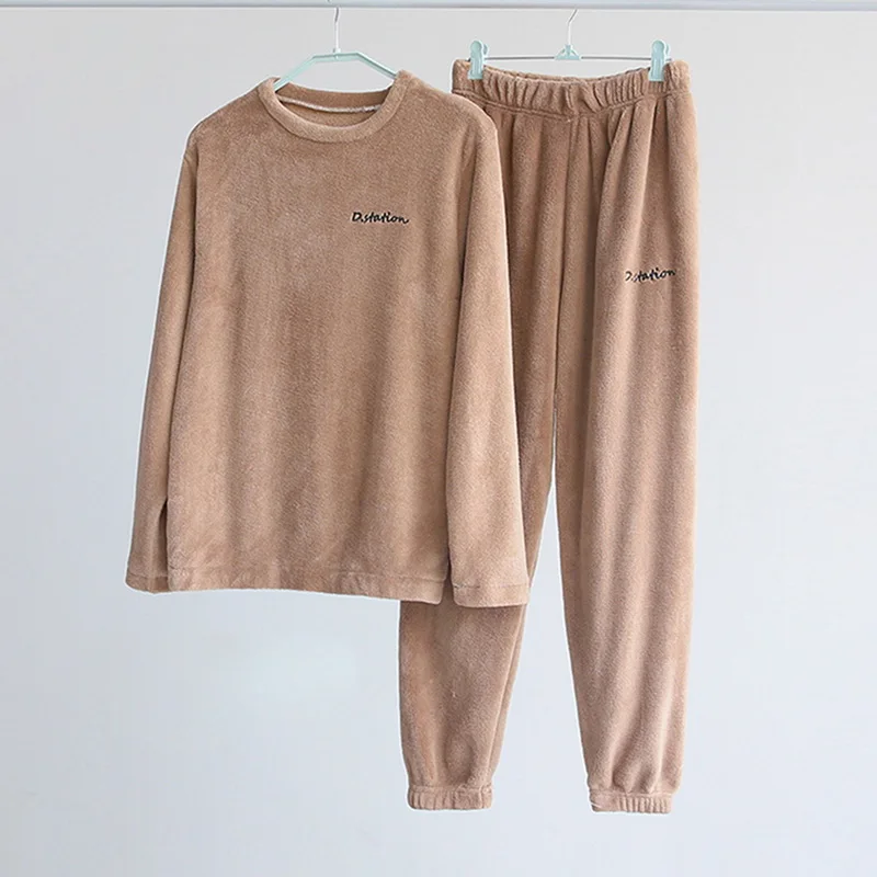 

Velvet 2 Pieces Sleepwear Suit 2020 Women Cute Pajamas Sets Pocket Sweatshirt Sweatpants Autumn Fleece Nightwear Homewear Suit
