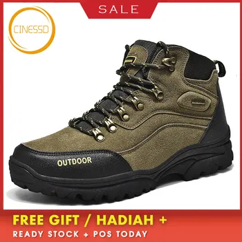 

Outdoor Durable Hiking Shoes Waterpoof Anti-Skid Climbing Shoes Cushioning Tactical Boots Trekking Sport Sneakers Men