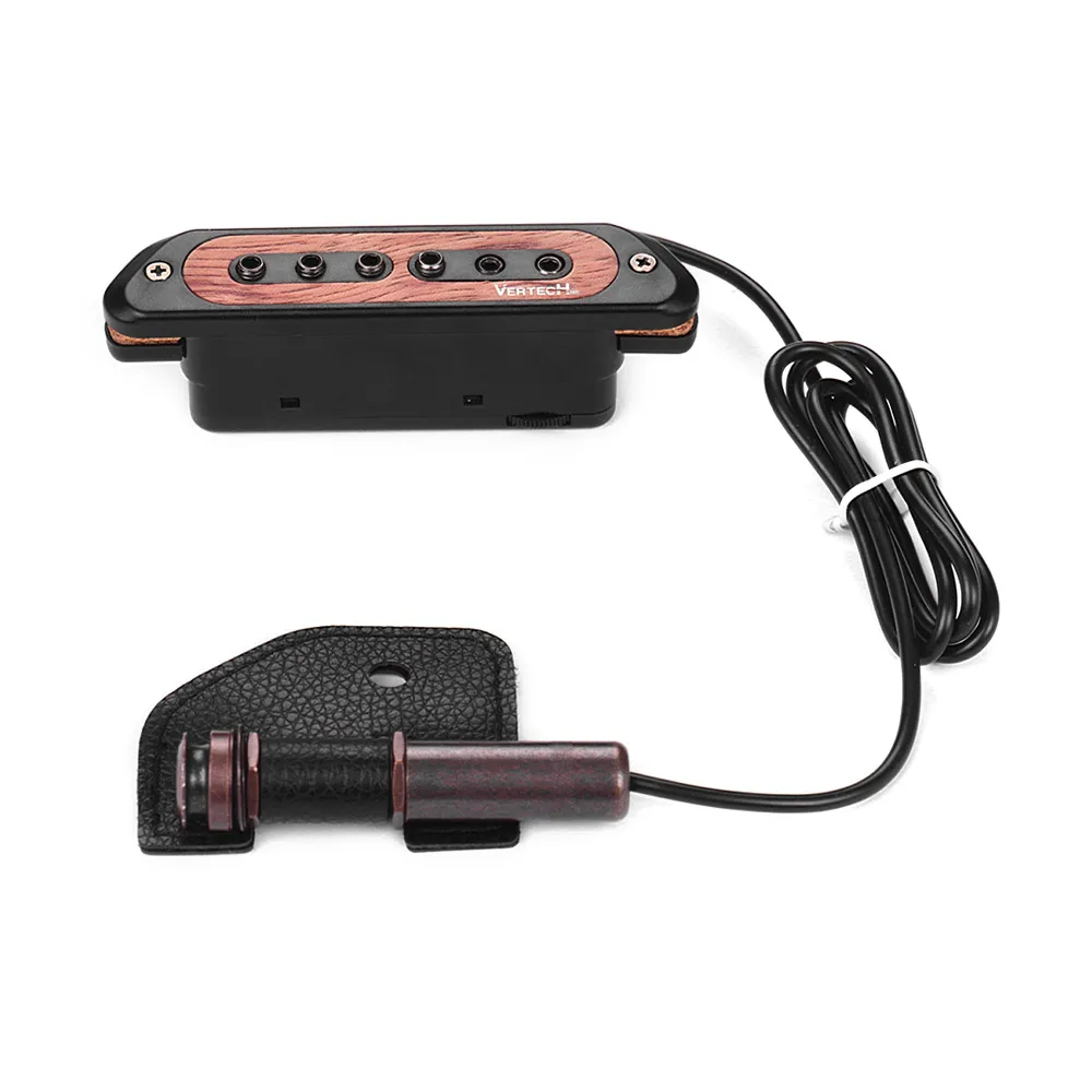 VERTECHnk VS-9 пассивная гитара Soundhole pick up Humbucker pick-up преобразователь с 6,35 мм Endpin Jack регулятором громкости