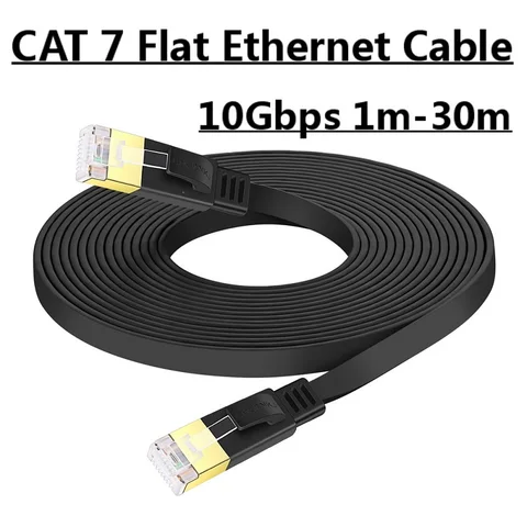 Cat7 Flat Ethernet Cable High Speed Lan Cable Cat7 RJ45 Ethernet Network Cable For Router PC Laptop