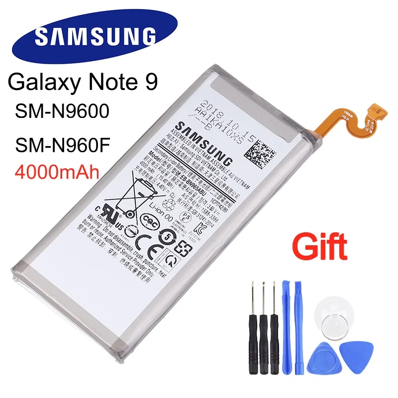 Оригинальная батарея samsung EB-BN965ABE для samsung Galaxy Note9 Note 9 N9600 SM-N9600 EB-BN965ABU 4000 аккумулятор для телефона, мАч