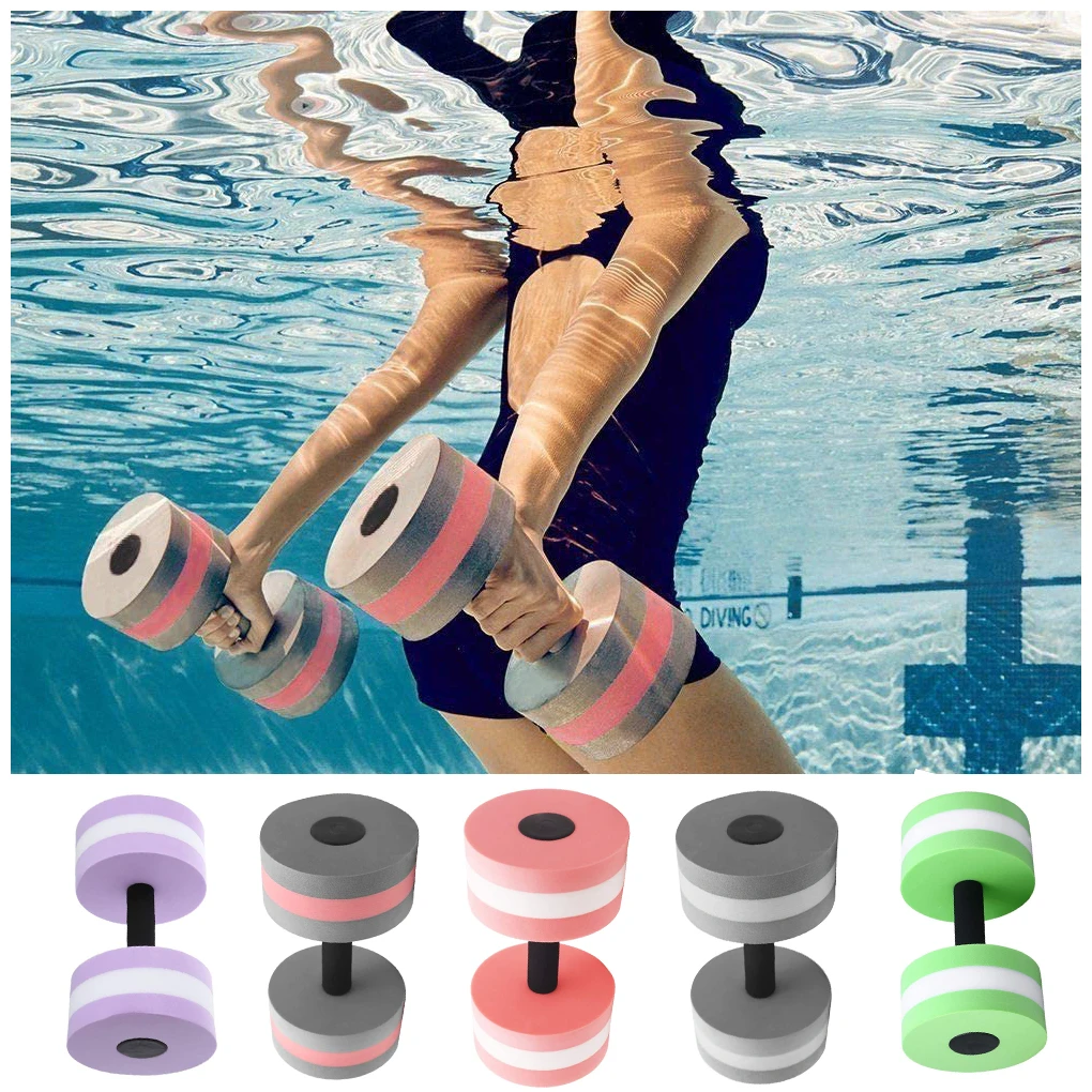 Water Aerobics Dumbbell Aquatic EVA Barbell Aqua Fitness Arm Exercise Dumbbell Pool Swimming Yoga Exercise Accessory 1 Pair water dumbbell bottle
