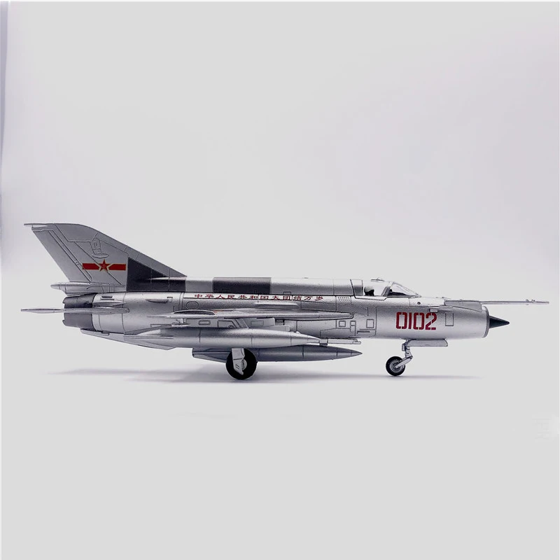 1/72 классическая живопись J-7 серии Mig-21 истребитель китай модель самолета серебро литье под давлением коллекция военный подарок на день рождения