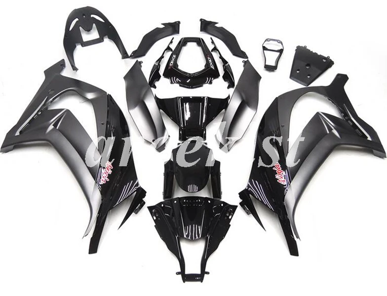 4 подарки ABS Обтекатели комплект подходит для kawasaki Ninja ZX-10R 2011 2012 2013 10R, возрастом 11, 12, 13, 14, 15, набор для тела, black gary