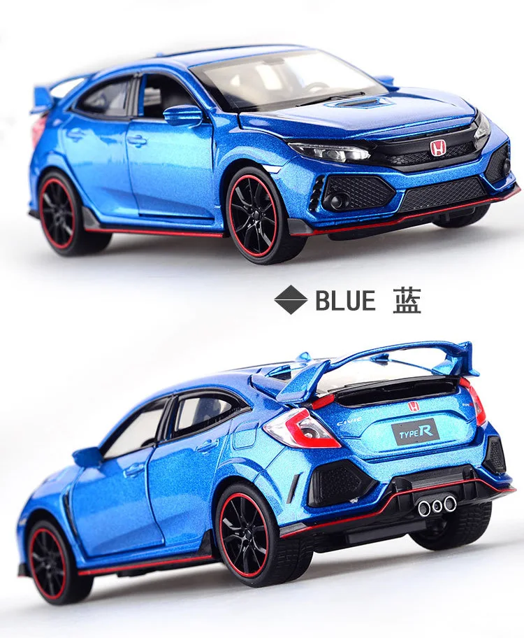 Jianyuan модель автомобиля из сплава Civic trper звук и светильник игрушка ВОИН украшение автомобиля 1: 32 в коробке