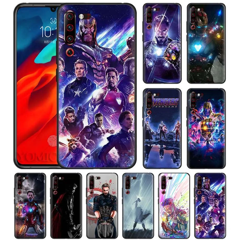 

The Avengers Case for Lenovo Z6 Pro 5G Youth Lite Black Silicone Tasche Phone Cover Z6Lite Z6Youth Z6Pro5G Soft Casos