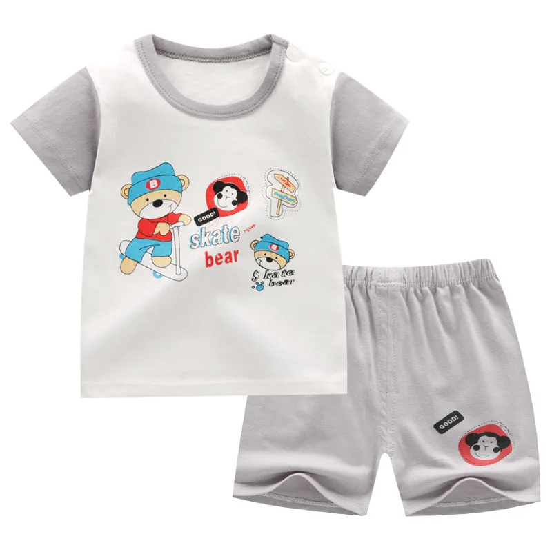 2021 г. Летняя одежда для маленьких мальчиков комплект детской одежды девочек