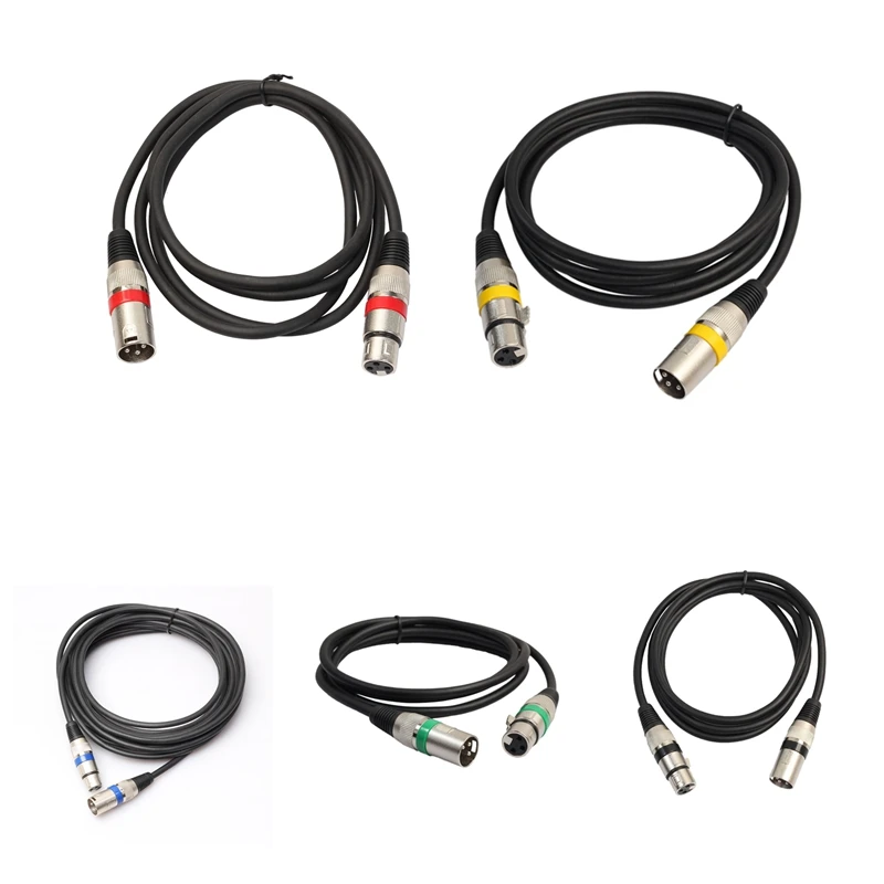 Топ 5 шт. посылка XLR штекер Женский 3 Pin кабель Jack аудио из фольги + плетеный щит для