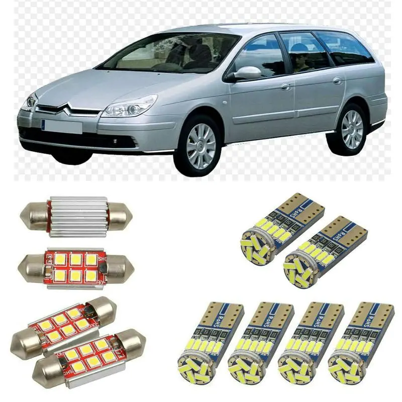 Interior led Car lights For citroen c5 mk2 break re estate rc hatchback dome bulbs for cars License Plate Light 10pc | Автомобили и