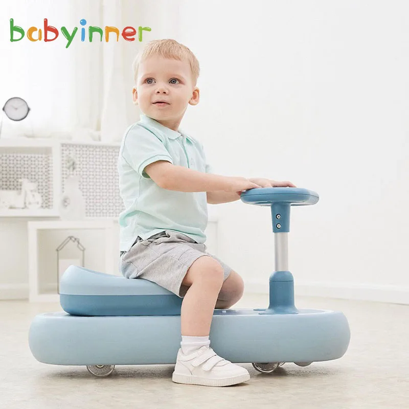 Детский скрученный автомобиль babyinside бесшумное колесо противобоковая