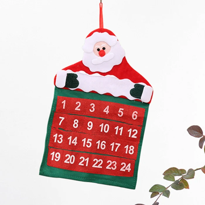 Рождество Адвент календари подвеска с Санта-Клаусом настенный дверной Подвесной для отеля лобби NSV775