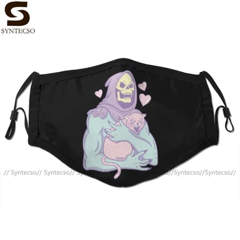 

Skull Cat Mouth Face Mask Skeletor S Cat Facial Mask Fashion Funny with 2 Filters for Adult