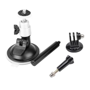 

3pcs/set Car Holder Suction Cup Extension Rod Fixed Bracket Mount Adapter Driving Recorder for Gopro Hero9 Sports Camera Parts