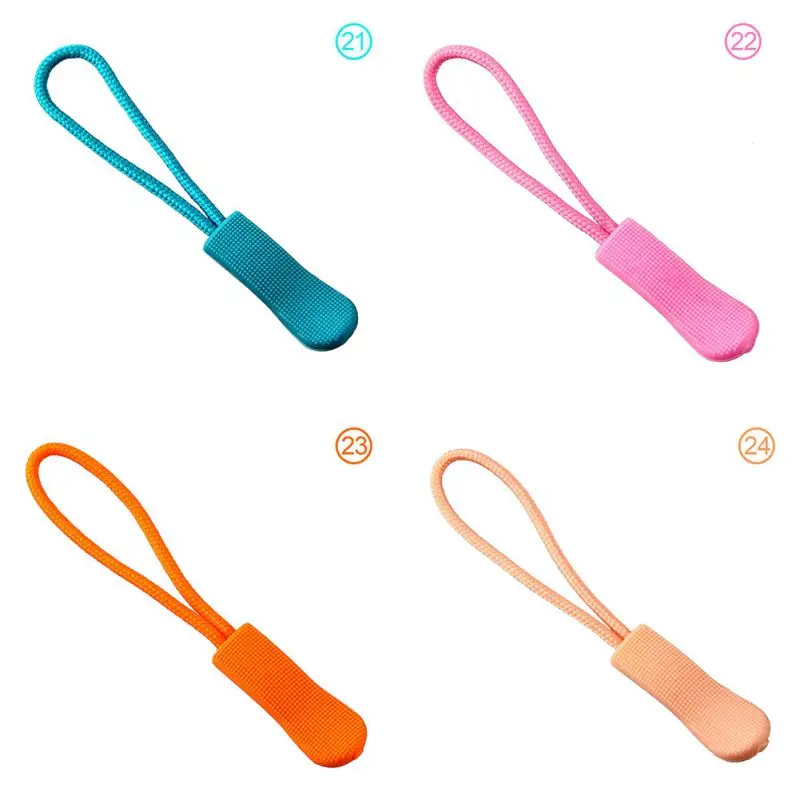 

Hot DIY Household Zipper Pull Bag Tactical Backpack Fit Rope Tag Fixer Zip Cord Tab Accessories Puller Head 10pcs