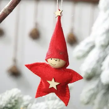 

1pcs Star Christmas Tree Cute Five-pointed Star Doll Gift New Tree Decoration Christmas Xmas Star Year Hanging Merry Pendan C6H9