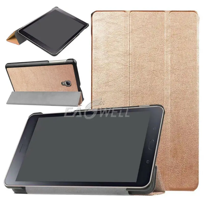 Gold Кожаный смарт-чехол для Samsung Galaxy Tab E 9,6 дюймов SM-T560 T561 ультра тонкий противоударный защитный чехол - Цвет: Gold