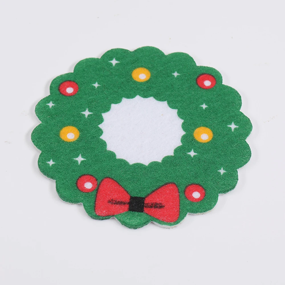 drink coasters Xmas Tree/ Star/ Garland Pattern Coasters Placemat Christmas Dinner Table Decor onderzetters voor glazen