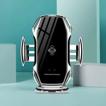 

A5 Qi Fast Charging Auto Clamping Car Mount 10W Wireless Car Charger Phone Holder Mobile Phone Fast Charging Holder for iPhone