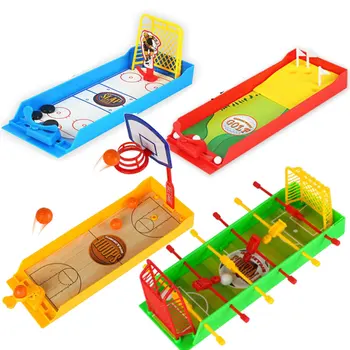 

4pcs/set Mini Basketball Ice hockey Soccer Golf Desktop Games Sport table Battle Board Games Toy Educational Games For Children.