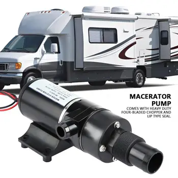 

DC 12V Water Self Priming Pump 1-1/2" NPT Macerator Waste Water Pump Waste Evacuation Run Dry Protection for Marine Yacht Boat