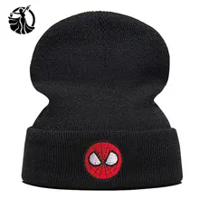 Шапка-бини, кепка с черепом, смутная зима, вышивка, панк, для мужчин и женщин, для мальчиков и девочек, для подростков, для уличного танца, на заказ, Человек-паук, красный