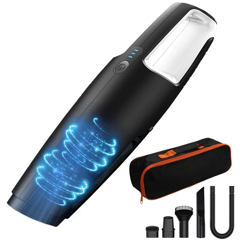 

Handheld Vacuum Cleaner Cordless,7Kpa Rechargeable Hand Vac Cordless Car Vacuum Cleaner Lightweight Portable Vacuum Wet Dry For