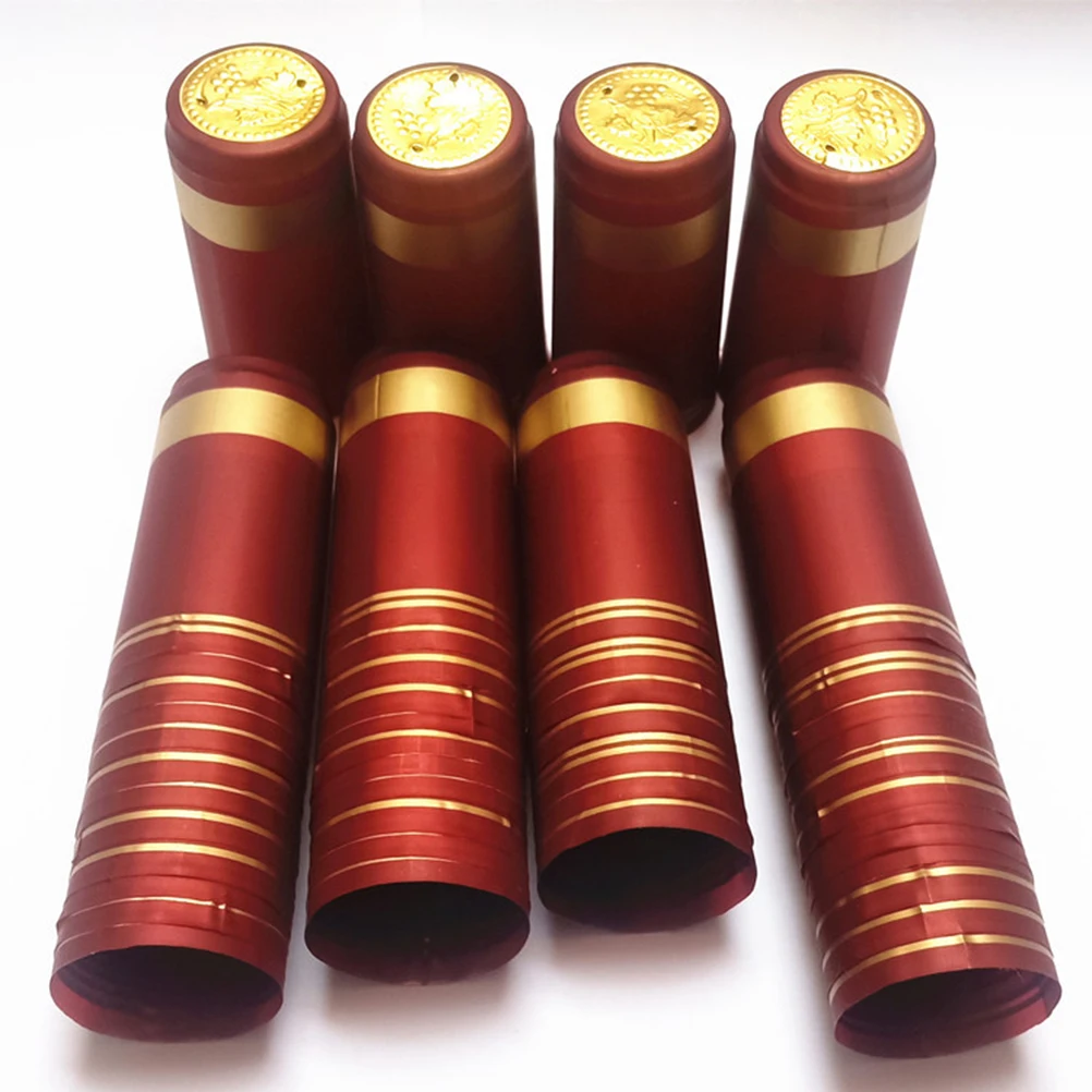 Lot De 200 Capsules Thermorétractables Pour Bouteilles De Vin - Bouchons D'Étanchéité En PVC