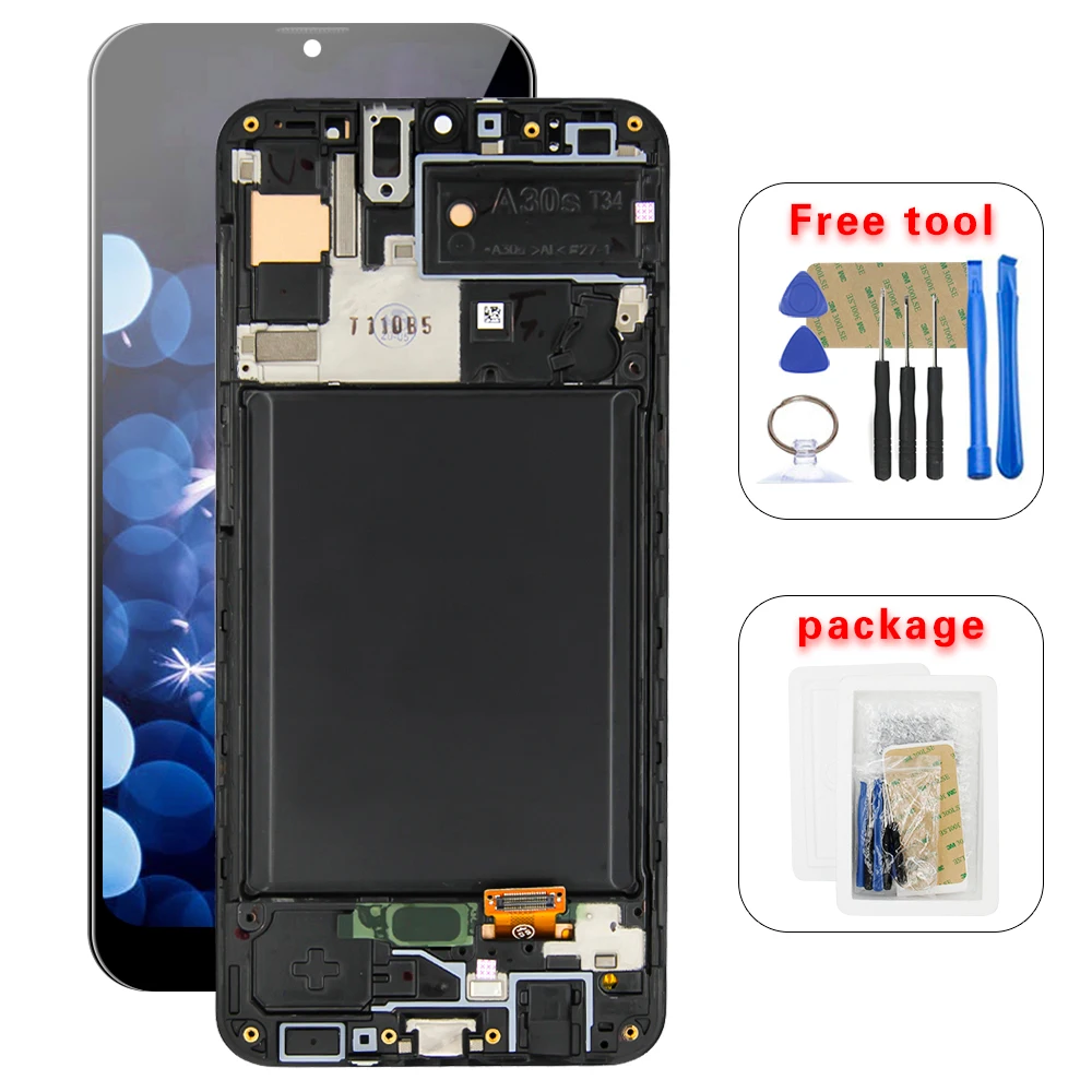 6.4 "For Samsung Galaxy A30S A307 SM A307FN A307F/DS A307F LCD Touch Screen Digitizer Glass Panel Assembly With Frame|Mobile Phone LCD Screens| - AliExpress
