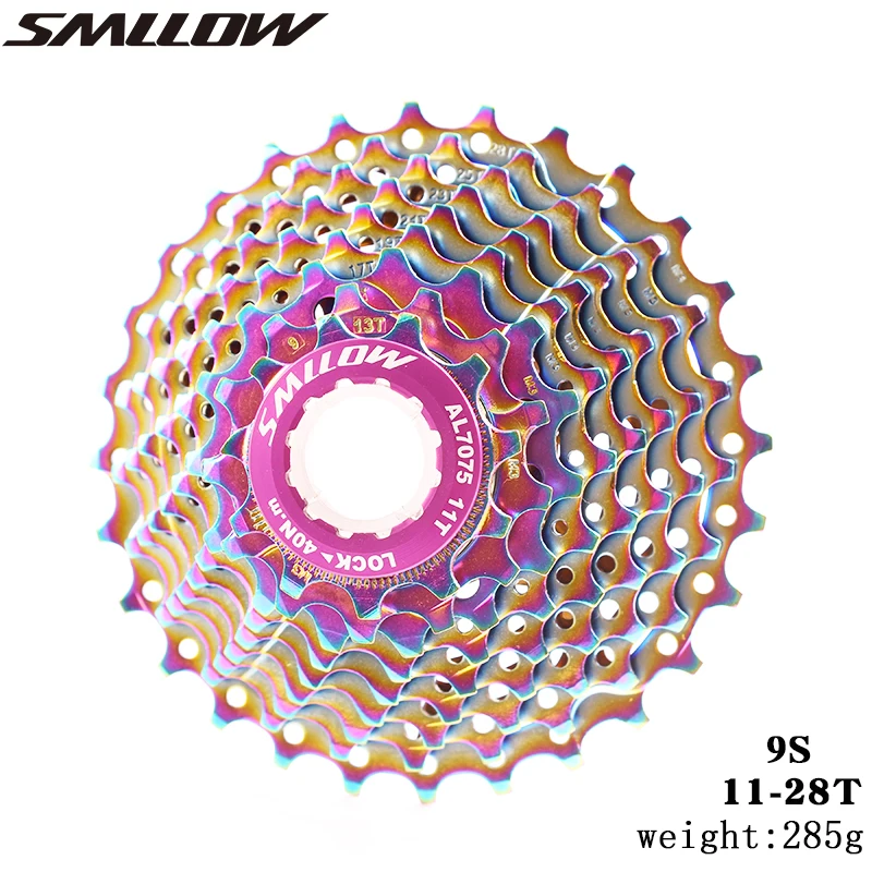 Кассета SMLLOW цветная 9 скоростей s 11 23T запасные части для шоссейного велосипеда