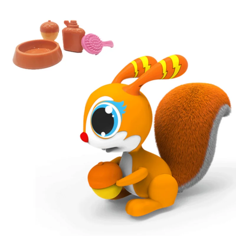 Голосовое управление прыжки белка игровой дом электронная игрушка умный интерактивный Playmate имитация электронный питомец Дети Рождественский подарок - Цвет: Orange
