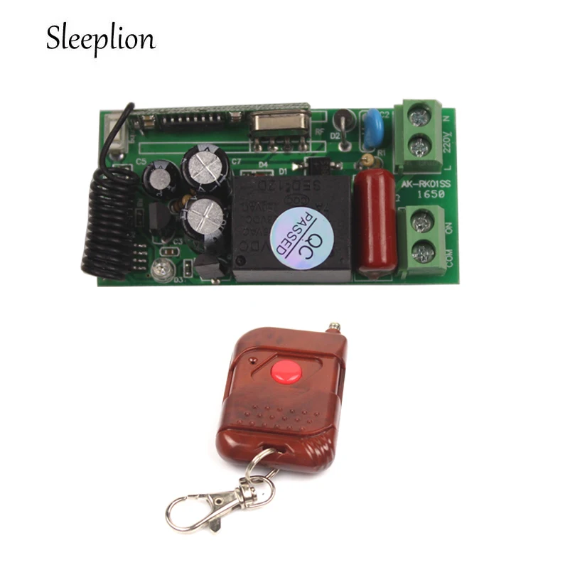 

Sleeplion Home Wireless Remote Control Switch AC 220V Receiver Remote Transmitter Room Lights Wall Lamps ON/OFF