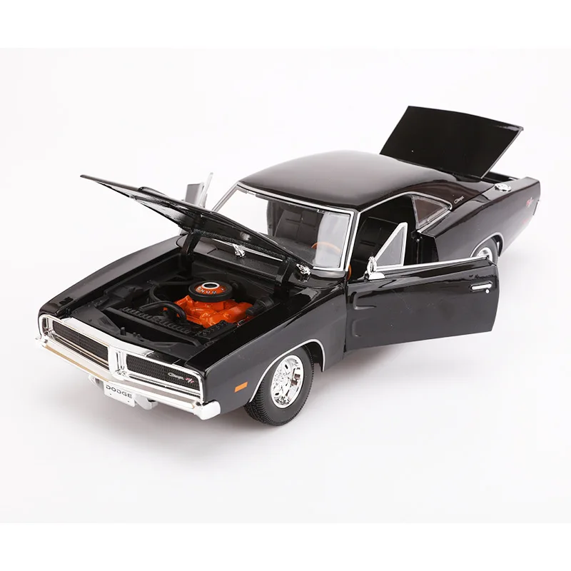 1:18 высококлассная модель автомобиля из сплава 1969 Challenger RT имитация скорости и