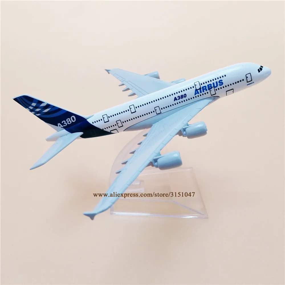 16 см сплав металлических прототипов воздуха A380 Аэробус 380 авиакомпаний модель самолета Модель самолета Стенд летательные аппараты детские подарки